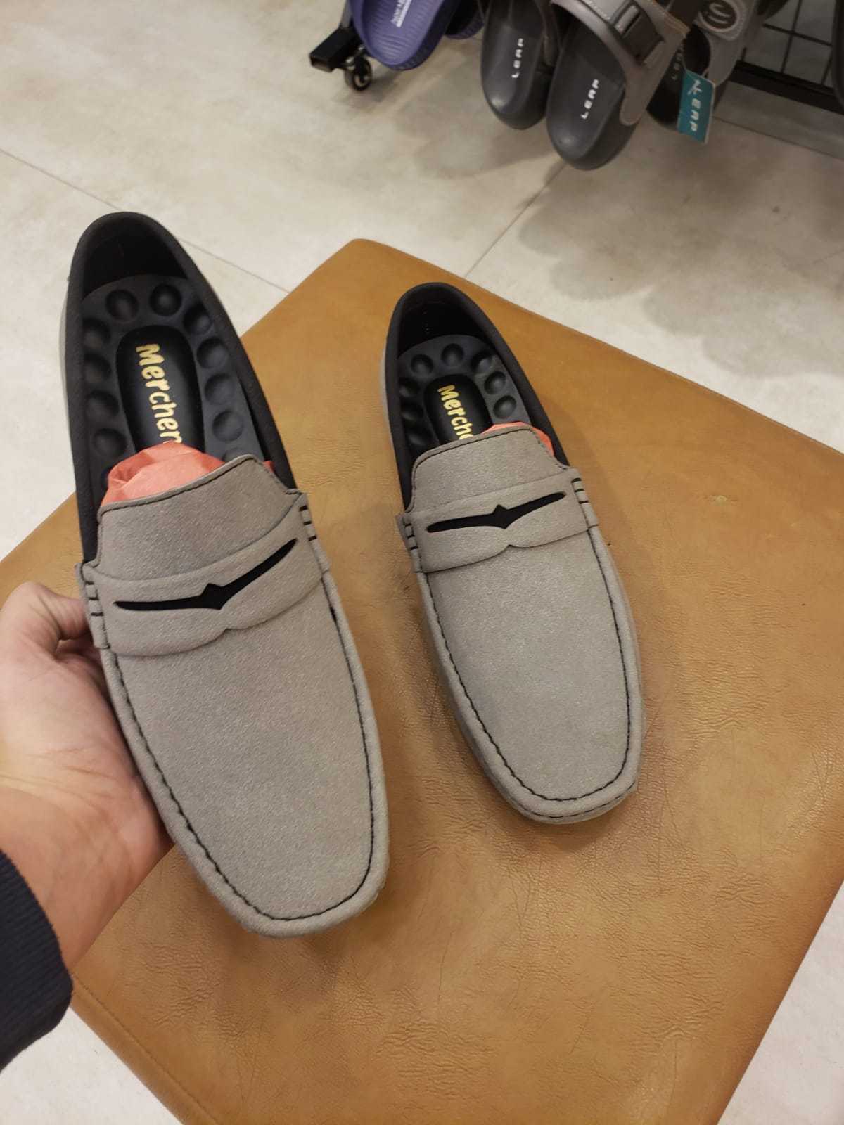 Metro Olive Green Suede Loafer